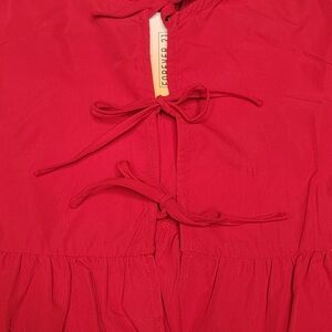 Forever 21 Red Blouse with Tie Details